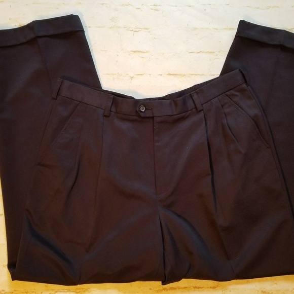 izod pleated cuffed pants